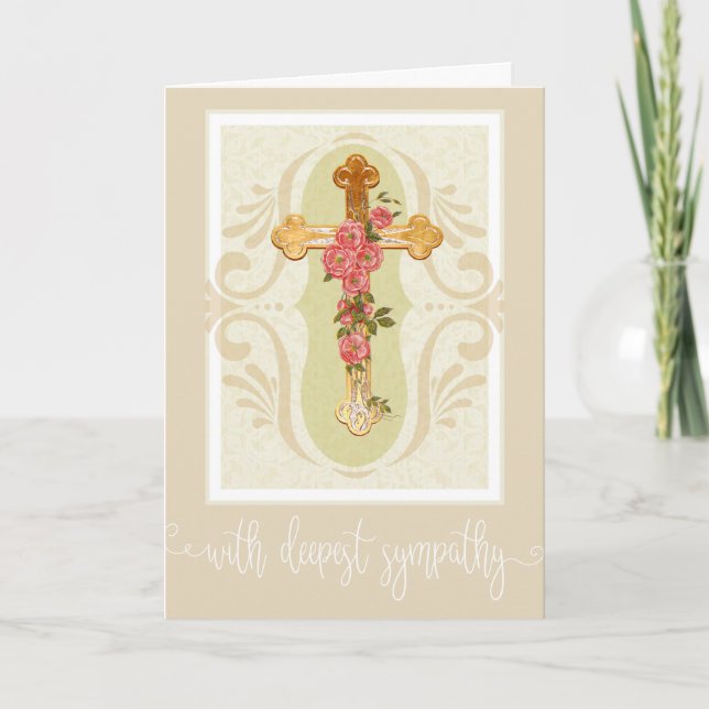 Carte Superposition de script blanc | Sympathie roses cr (Devant)