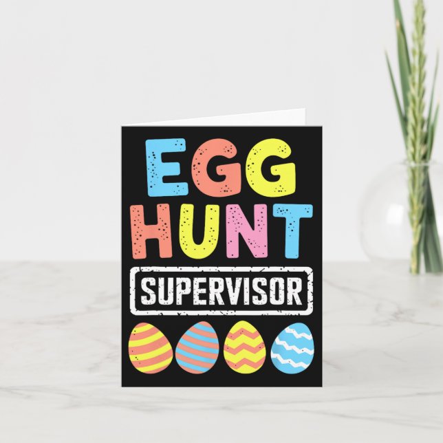 Carte Superviseur de chasse aux oeufs de Pâques Lapin la (Devant)