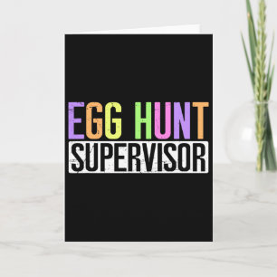 Carte Superviseur de chasse aux œufs - Maman Papa Fête d