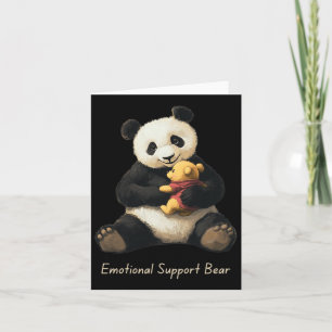 Carte Support Émotionnel Ours Panda Tenant Un Ours Mélan