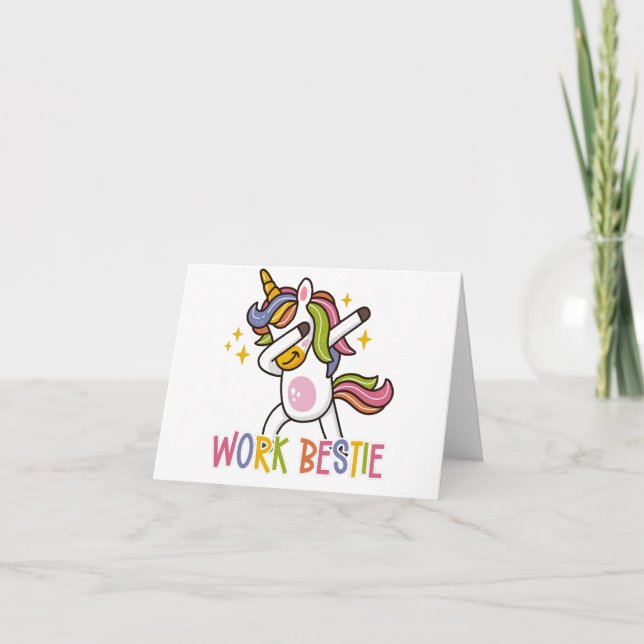 Carte Support Emotionnel personnalisé Bestie Unicorn (Devant)
