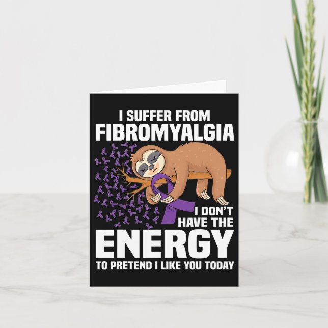 Carte Support Purple Ribbon Warrior Fibromyalgia (Devant)