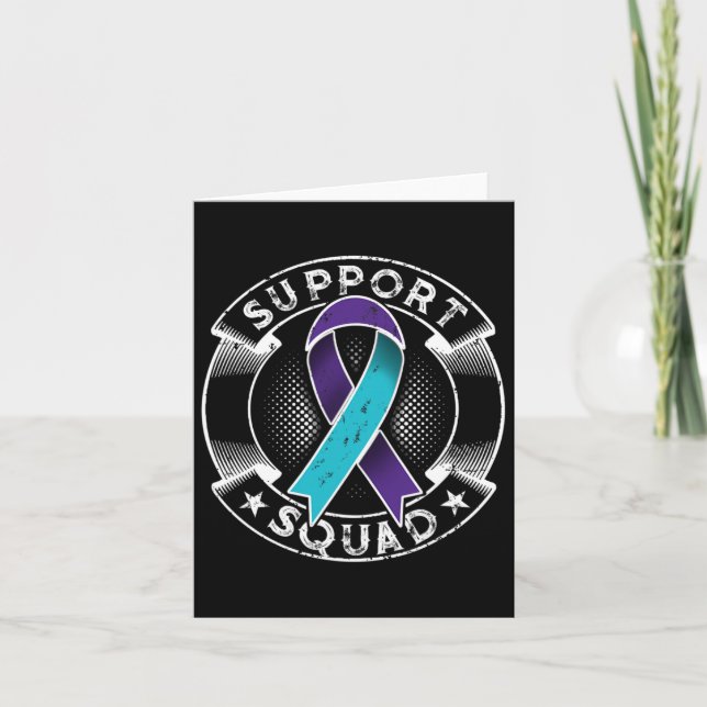 Carte Support Squad Ribbon Suicide Prevention (Devant)