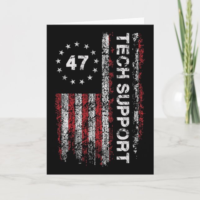 Carte Support Technique Drapeau États-Unis Maison Blanch (Devant)