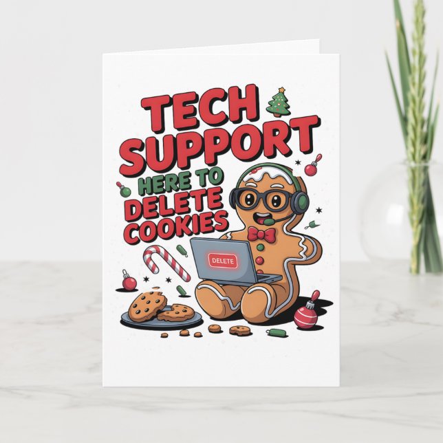 Carte Support Technique Je Suis Ici Pour Supprimer Vos C (Devant)
