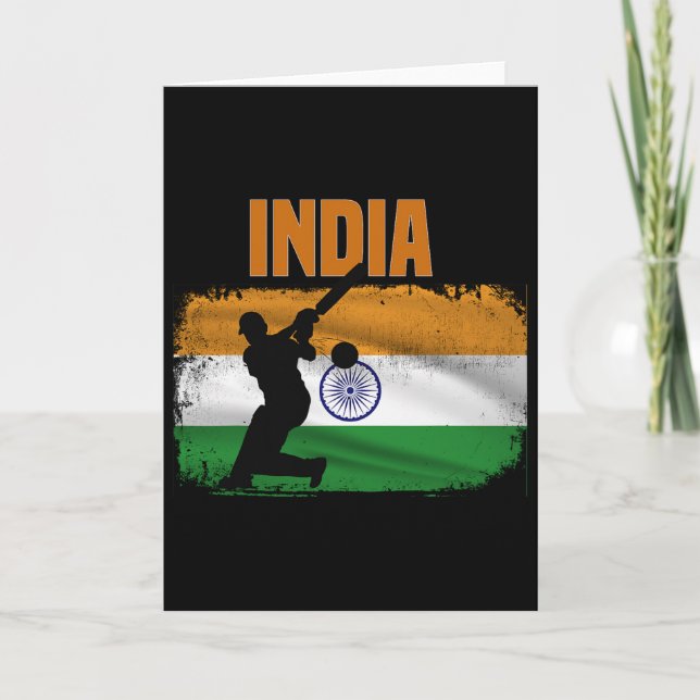 Carte Supporters de cricket indien Fans de cricket indie (Devant)