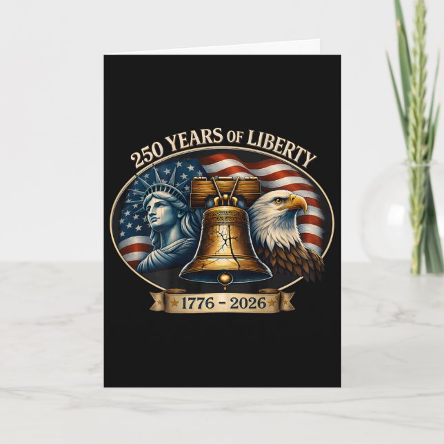 Carte Sur Ck Eagle et drapeau 250 ans de liberté 1776-20 (Devant)