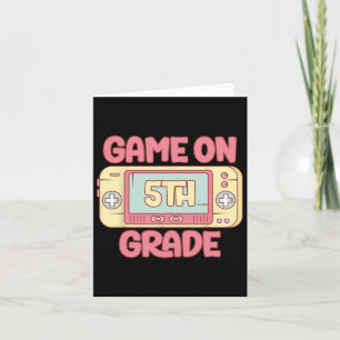 Carte Sur jeu vidéo cool de 5e année retour à l'école en