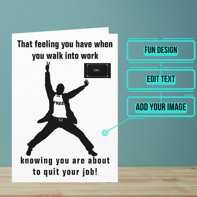 Carte Sur le point de quitter votre emploi Homme (Looking for the perfect card for that friend who is about to quit/leave their job?)