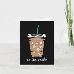 Carte Sur les rochers rétro Café glacé Été Boire Poc