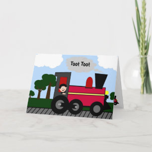 Carte sur mesure du train d'anniversaire