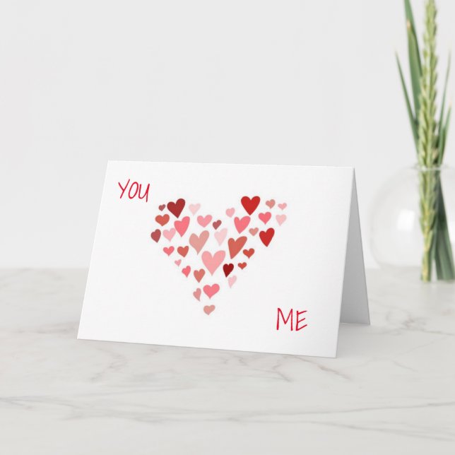 CARTE SUR **NOTRE ANNIVERSAIRE** AVEC AMOUR (Devant)