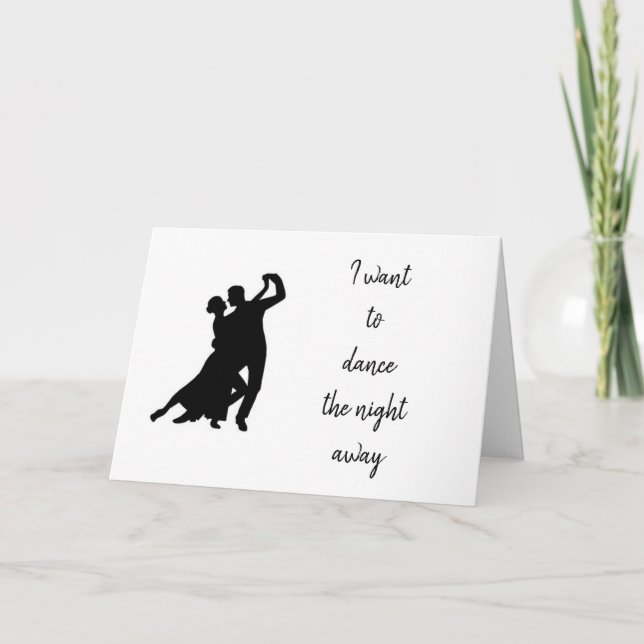 CARTE SUR NOTRE ANNIVERSAIRE "DANSE AVEC MOI" (Devant)