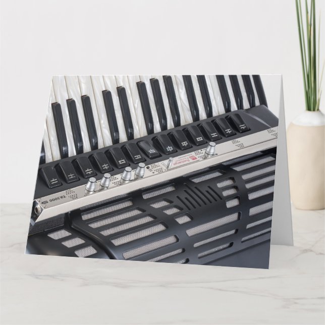 Carte Surdimensionné Accordioniste Accordioniste Joueur (Devant)