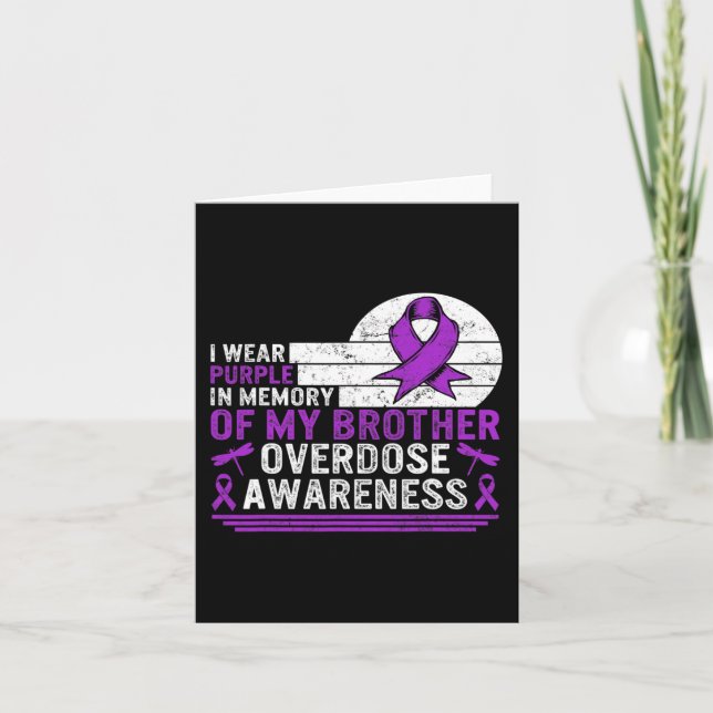 Carte Surdosage de Drogue en Mémoire de Mon Frère Pu (Devant)