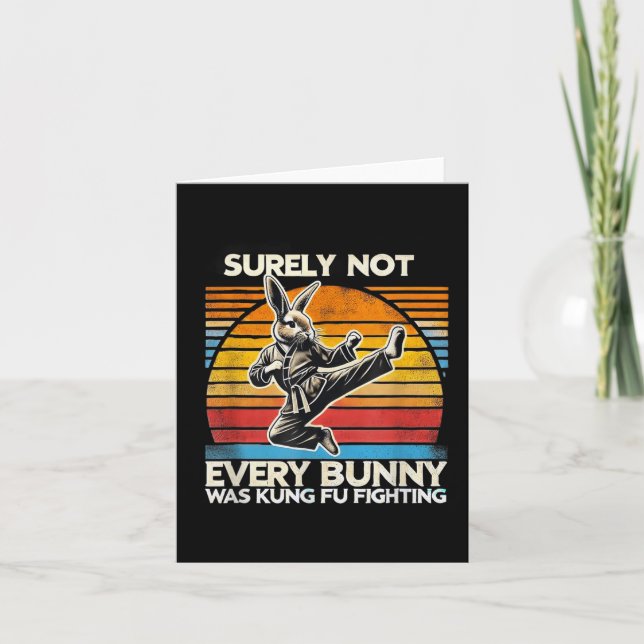 Carte Sûrement pas chaque lapin de kung-fu combat de Pâq (Devant)
