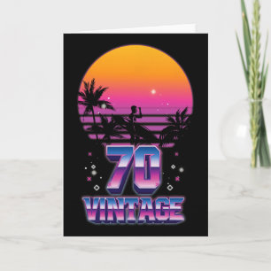 Carte Surf 1970 Océan Pacifique Coucher de soleil 70e An