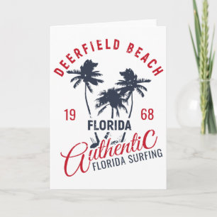 Carte Surf en Floride Deerfield Beach 1968 Vacances d'ét