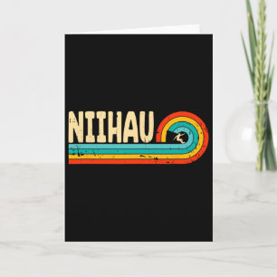 Carte Surf Niihau Hawaii Îles Hawaïennes Rétro Vintage