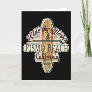 Carte Surf, Planche de surf, Surfeur Pismo Beach, Califo