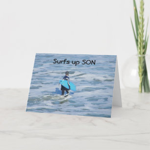 CARTE SURF UP ***SON** - JOYEUX ANNIVERSAIRE