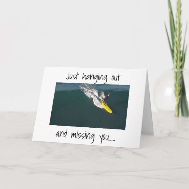 CARTE **SURFER** ENVOIE LE COOL ***MESSAGE D'ANNIVERSAIR (Devant)