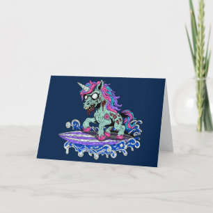 Carte Surfer Unicorn Zombie