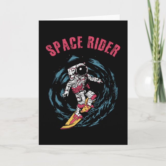 Carte Surfeur Astronaute Cavalier de l'Espace (Devant)