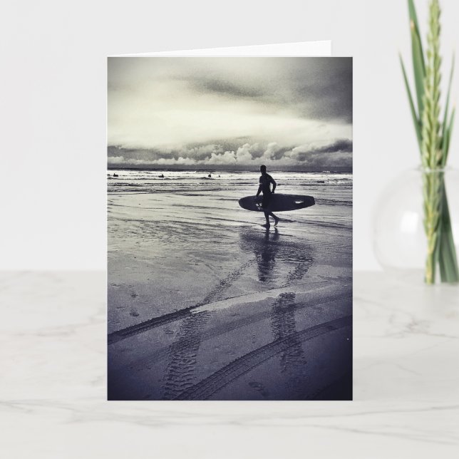 Carte Surfeur de Newquay sur la baie Watergate (Devant)