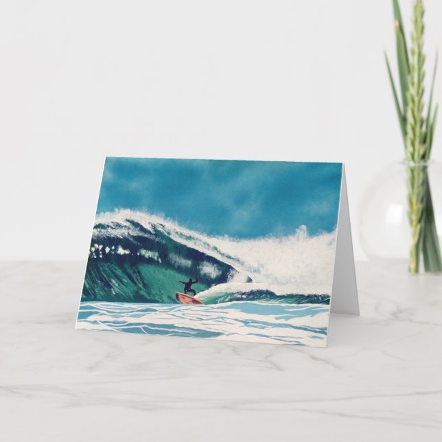 Carte Surfing California Surfer Greeting Card Art (Devant)