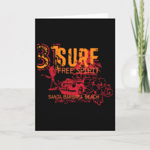 Carte Surfing Californie Santa Rra Cadeau Surfeur Femmes