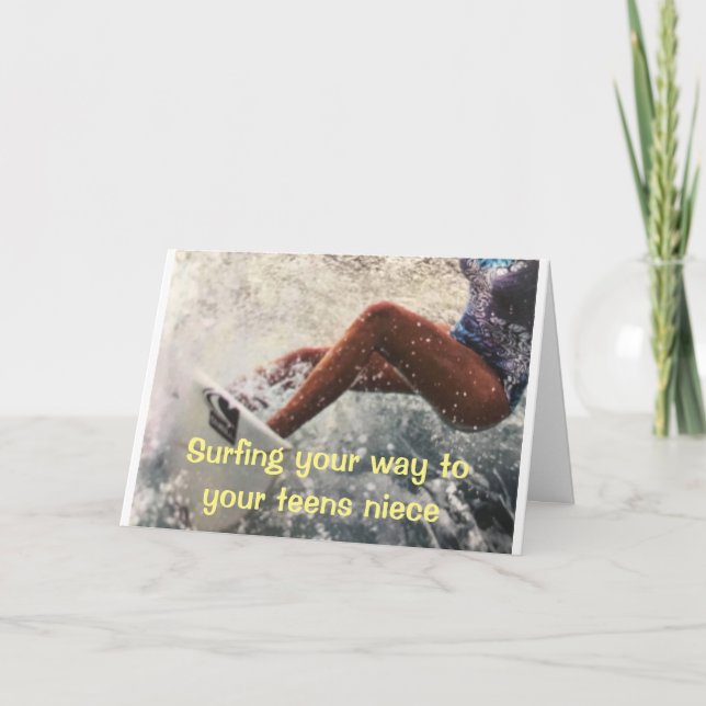 Carte SURFING VOTRE CHEMIN À VOS ADOS "13ème" NIECE (Devant)