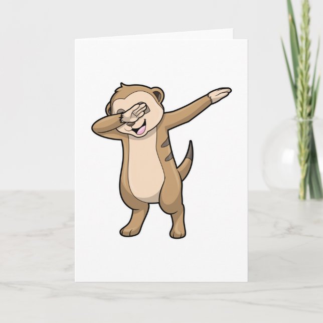 Carte Suricate comme danse hip hop Dab (Devant)