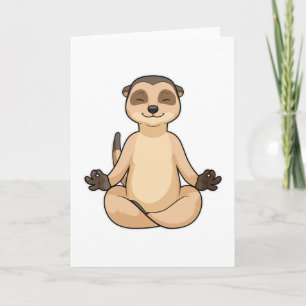 Carte Suricate en méditation de yoga