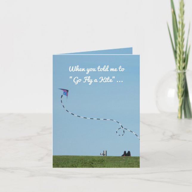 Carte Surmonter une pause "Go Fly a Kite" beau (Devant)