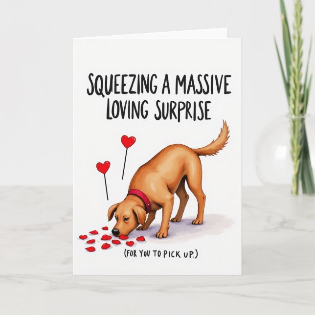 Carte Surprise Chien Affectueux (Devant)