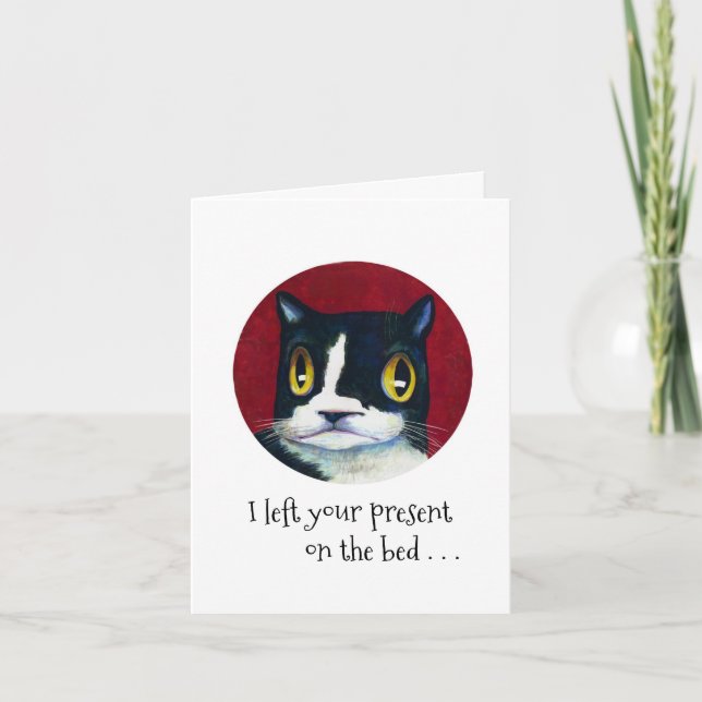 Carte SURPRISE D'anniversaire de Chat ! (Devant)