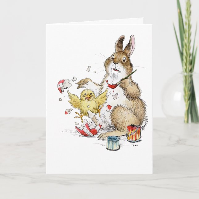 Carte surprise de peinture d'Oeuf de Pâques ! (Devant)