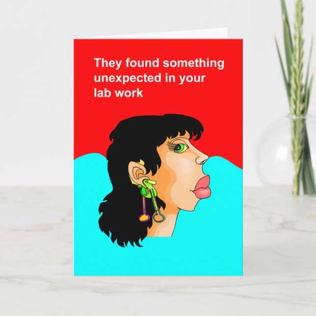 Carte surprise de travail en laboratoire (Devant)