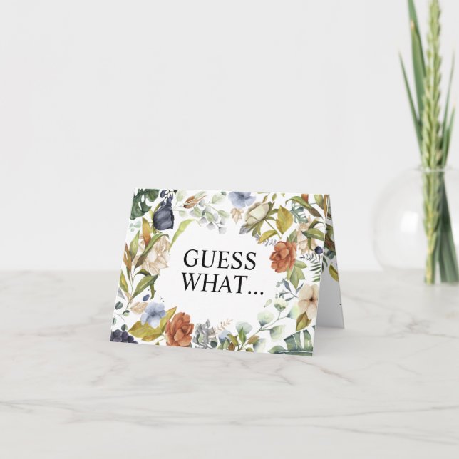 Carte Surprise Grand-parents d'être Floral (Devant)