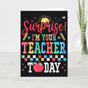 Carte Surprise Je Suis Votre Professeur Aujourd'hui Drôl