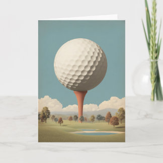 Carte Surreal Golf Ball Landscape