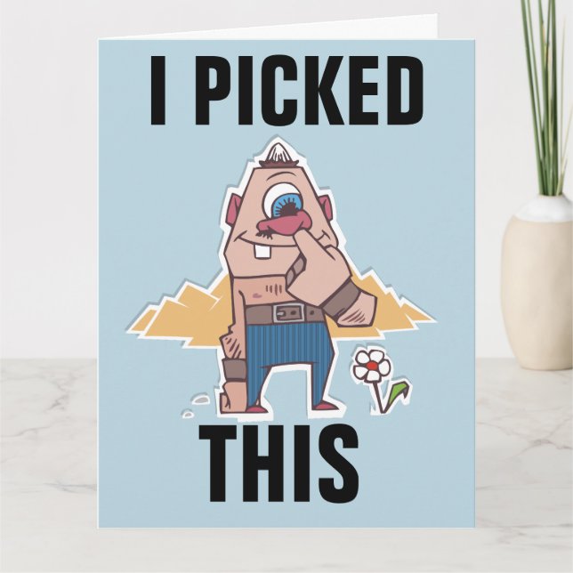 CARTE SURTAILLÉE DE L'ANNIVERSAIRE DE NEZ PICKER (Devant)