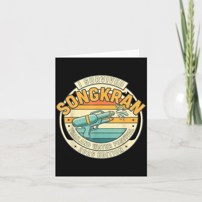 Carte Survivant Songkran 2026 drôle Nouvel An thaïlandai (Devant)