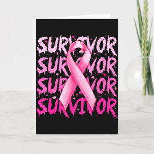 Carte Survivante du cancer du sein Nk Ruban Sensibilisat