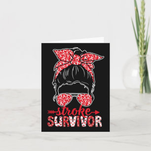 Carte Survivor Stroke Bun Femmes Red Stroke Award