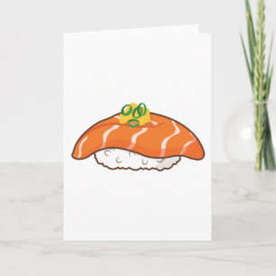 Carte Sushi Saumon Kawaii - Kawaii Foodies