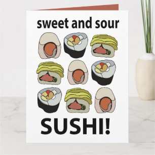 Carte Sushi sucré et sushi aigre