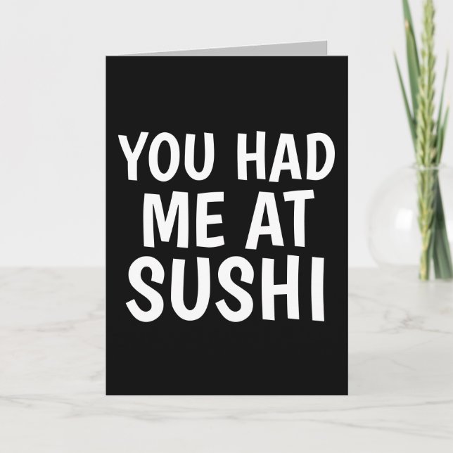 CARTE SUSHI VOUS AIME ROMANTIQUE FUNNY GREETING CARD (Devant)