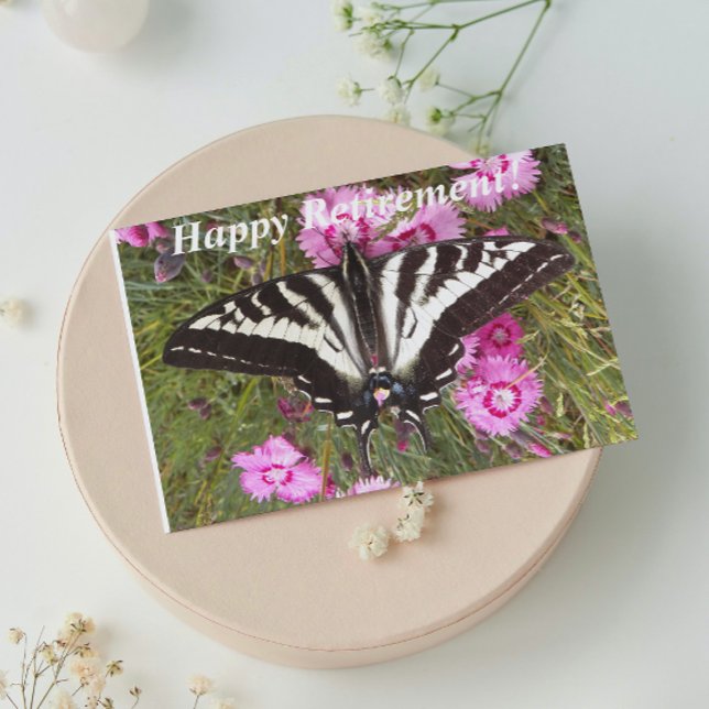 Carte Swallowtail Butterfly Photo Retirement Card (In Situ)